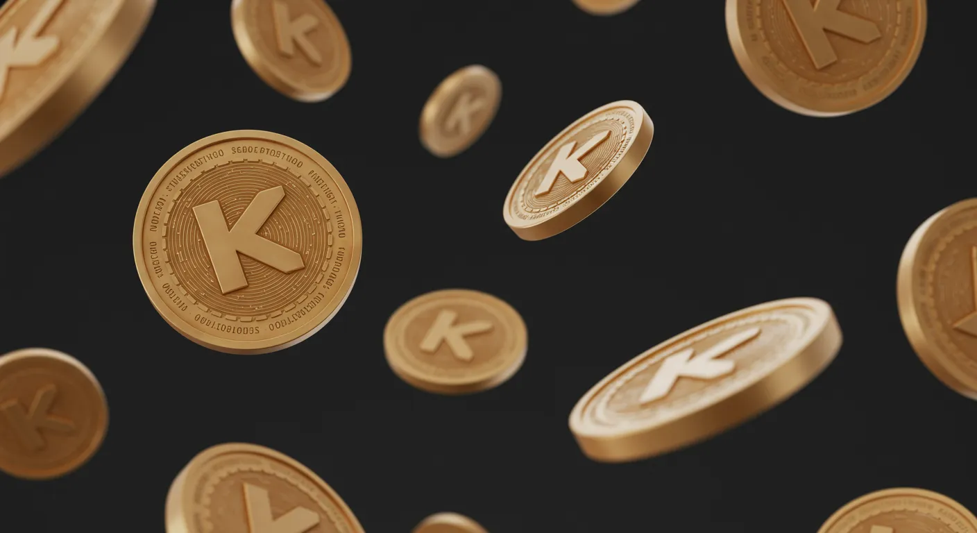 Shiny digital Kairos WP tokens symbolizing a transparent economy.